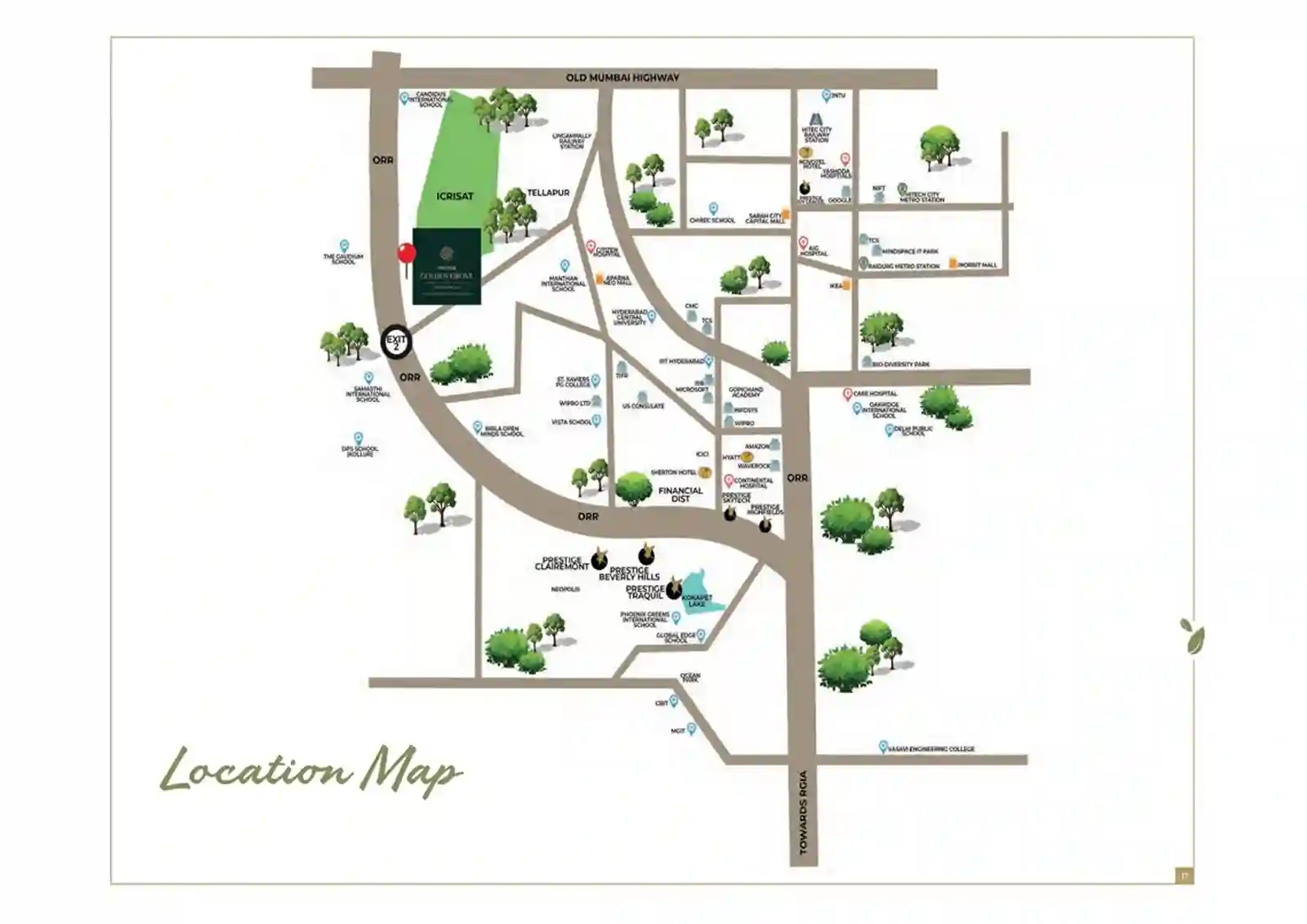 prestige-golden-grove-location-map